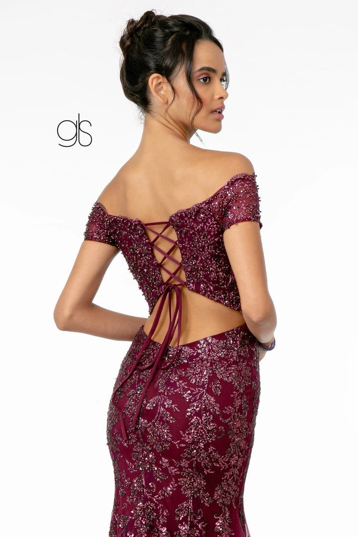 Prom Glitter Print Mermaid Gown With Cutout Back By Elizabeth K GL1823 8 Prom Glitter Print Mermaid Gown With Cutout Back By Elizabeth K GL1823