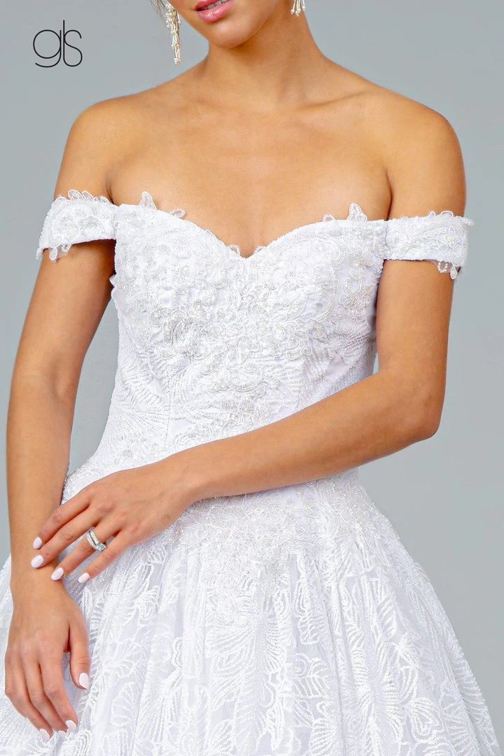 Glitter Print Off Shoulder Ball Gown By Elizabeth K GL1820 11 Glitter Print Off Shoulder Ball Gown By Elizabeth K GL1820