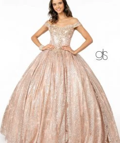 Glitter Print Off Shoulder Ball Gown By Elizabeth K GL1820 17 Glitter Print Off Shoulder Ball Gown By Elizabeth K GL1820