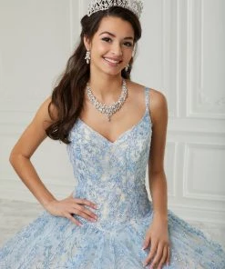 House Of Wu Fiesta Gowns Glitter Print Quinceanera Dress By Fiesta Gowns 56425