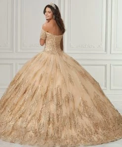Glitter Print Quinceanera Dress By House Of Wu 26982