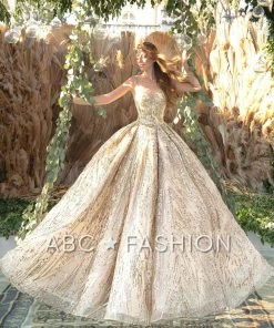 Ragazza Fashion Quinceañera Glitter Print Quinceanera Dress By Ragazza DV88-588