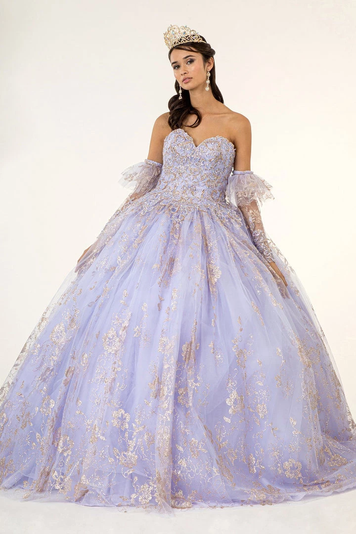 Glitter Print Strapless Ball Gown By Elizabeth K GL1944 11 Glitter Print Strapless Ball Gown By Elizabeth K GL1944