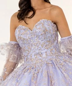 Glitter Print Strapless Ball Gown By Elizabeth K GL1944 19 Glitter Print Strapless Ball Gown By Elizabeth K GL1944