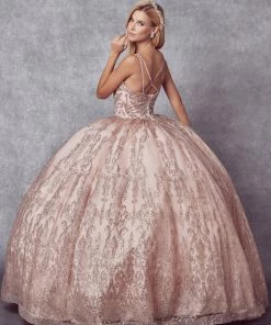 Glitter Print Sweetheart Ball Gown By Juliet 1427