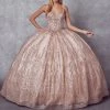 Glitter Print Sweetheart Ball Gown By Juliet 1427