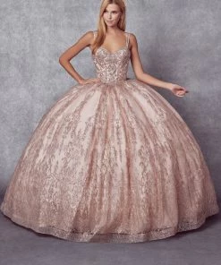 Glitter Print Sweetheart Ball Gown By Juliet 1427