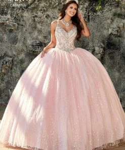 Quinceañera Glitter Sleeveless Quinceanera Dress By Mary's Bridal MQ1061