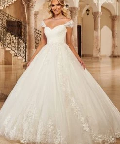 Mary's Bridal Ball Gowns Collection Glitter Sweetheart Wedding Ball Gown By Mary's Bridal MB6098 Wedding Dresses