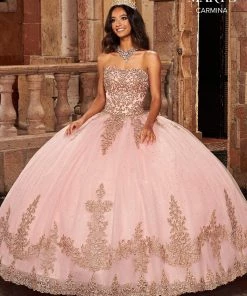 Glitter Tulle Quinceanera Dress By Mary's Bridal MQ1090