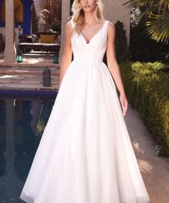 Glitter Wedding Ball Gown By Cinderella Divine CB077W 14 Glitter Wedding Ball Gown By Cinderella Divine CB077W