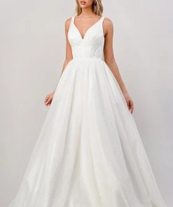 Glitter Wedding Ball Gown By Cinderella Divine CB077W 17 Glitter Wedding Ball Gown By Cinderella Divine CB077W