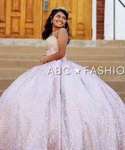 Quinceañera Gold Applique Strapless Quinceanera Dress By House Of Wu 26913