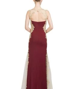 Starbox Embroidered Long Sleeveless Fitted Dress By Star Box 6419 Prom