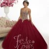 House Of Wu Fiesta Gowns Quinceañera Gold Lace Applique Quinceanera Dress By Fiesta Gowns 56341