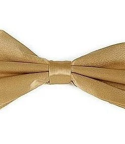 Vesuvio Napoli Gold Silk Bow Ties