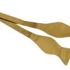 Vesuvio Napoli Gold Silk Self Tie Bow Ties