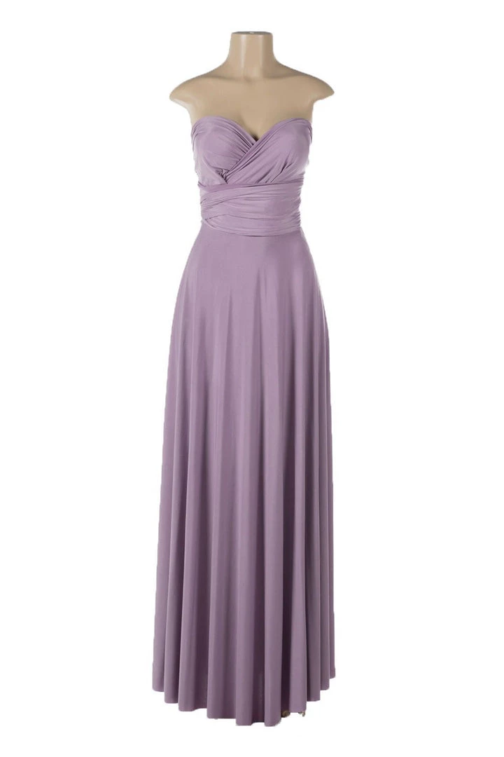 Gray Long Convertible Jersey Dress By Poly USA Prom 7 Gray Long Convertible Jersey Dress By Poly USA Prom
