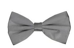 Vesuvio Napoli Gray Silk Bow Ties Men
