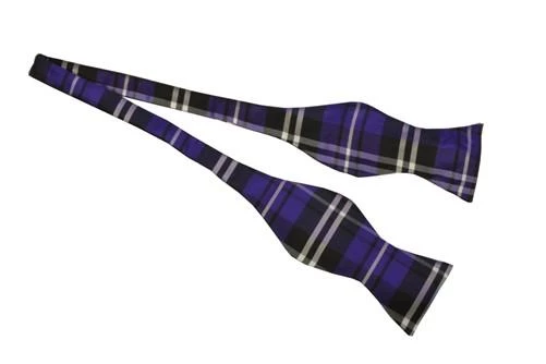 Vesuvio Napoli Gray/Black Self Tie Plaid Bow Ties Men 6 Vesuvio Napoli Gray/Black Self Tie Plaid Bow Ties Men