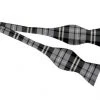 Vesuvio Napoli Gray/Black Self Tie Plaid Bow Ties Men 2 Vesuvio Napoli Gray/Black Self Tie Plaid Bow Ties Men
