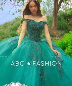 Ragazza Fashion Quinceañera Green Quinceanera Dress By Ragazza DV54-554