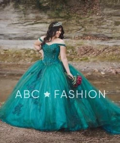 Ragazza Fashion Quinceañera Green Quinceanera Dress By Ragazza DV54-554