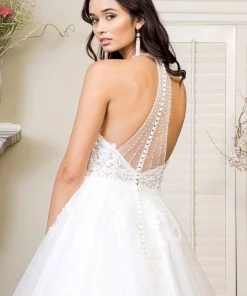 Halter Glitter Wedding Dress By Elizabeth K GL1948 10 Halter Glitter Wedding Dress By Elizabeth K GL1948