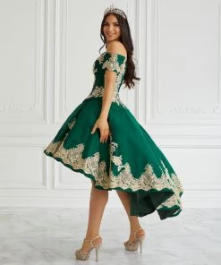 LA Glitter By House Of Wu High Low Quinceanera Dress By LA Glitter 24094