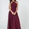High-Neck Long A-Line Chiffon Dress By Elizabeth K GL2816 Prom