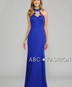 Prom High-Neck Mermaid Dress With Lace Appliques By Poly USA 8172
