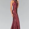 High Neck Sequined Dress With Open Back By Elizabeth K GL2301