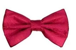 Vesuvio Napoli Hot Pink Paisley Bow Ties With Matching Pocket Squares Men