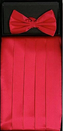 Vesuvio Napoli Hot Pink Silk Satin Cummerbund And Bow Tie Set Men 3 Vesuvio Napoli Hot Pink Silk Satin Cummerbund And Bow Tie Set Men