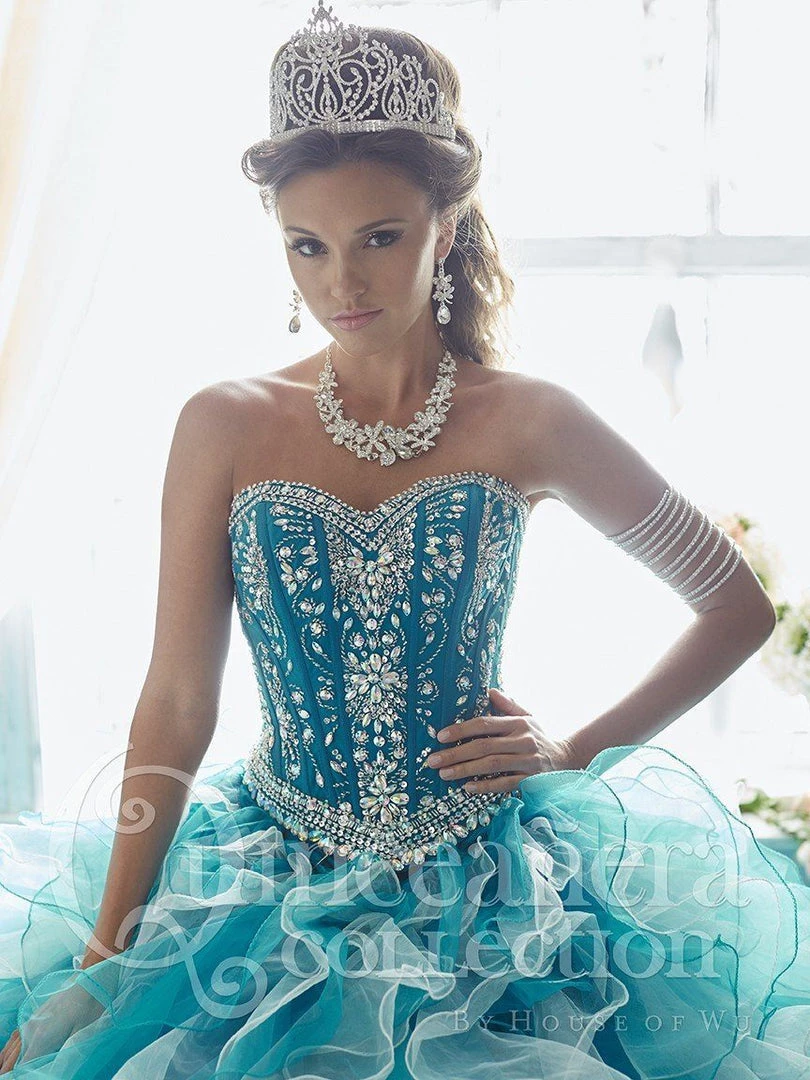 Strapless Quinceanera Dress With Mini Skirt By House Of Wu 26811 6 Strapless Quinceanera Dress With Mini Skirt By House Of Wu 26811