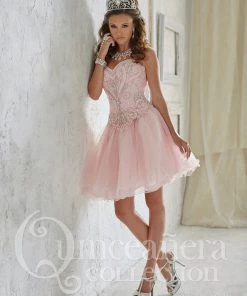 Strapless Quinceanera Dress With Mini Skirt By House Of Wu 26818