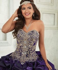Strapless Pick-Up Quinceanera Dress By House Of Wu 26831 Quinceañera