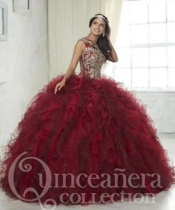 Quinceañera Ruffled Sleeveless Quinceanera Dress By House Of Wu 26835