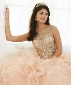 Quinceañera Ruffled Sleeveless Quinceanera Dress By House Of Wu 26835