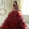 Quinceañera Ruffled Crop Top Quinceanera Dress By House Of Wu 26841