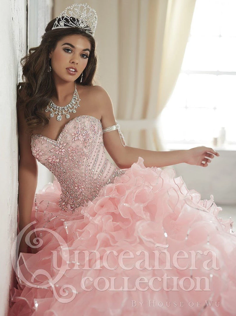 Strapless Ruffled Quinceanera Dress By House Of Wu 26845 Quinceañera 10 Strapless Ruffled Quinceanera Dress By House Of Wu 26845 Quinceañera