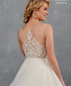 Florencia By Mary's Bridal Wedding Dresses Illusion A-Line Wedding Dress By Mary's Bridal MB3118