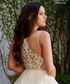 Florencia By Mary's Bridal Wedding Dresses Illusion A-Line Wedding Dress By Mary's Bridal MB3118