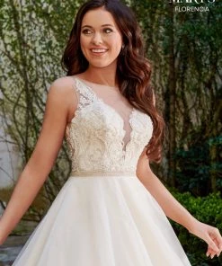 Florencia By Mary's Bridal Wedding Dresses Illusion A-Line Wedding Dress By Mary's Bridal MB3118