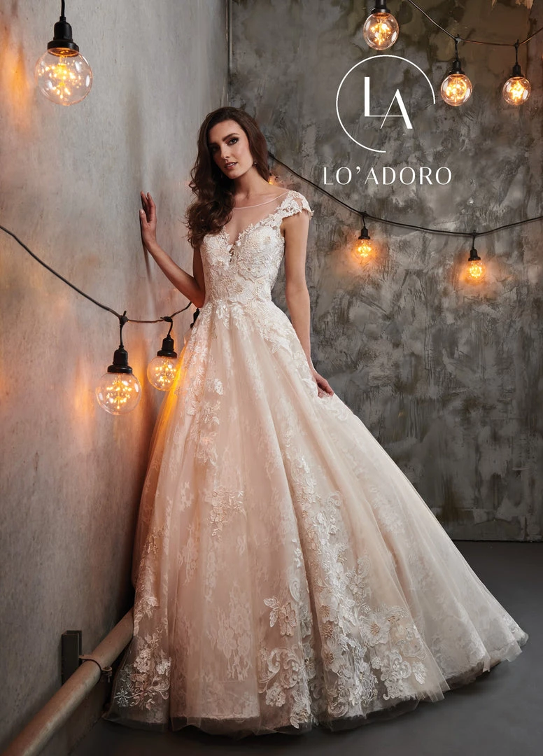 Lo Adoro By Mary's Bridal Wedding Dresses Illusion Cap Sleeve Lace Wedding Dress By Mary's Bridal M728 3 Lo Adoro By Mary's Bridal Wedding Dresses Illusion Cap Sleeve Lace Wedding Dress By Mary's Bridal M728