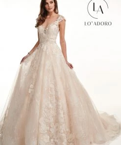 Lo Adoro By Mary's Bridal Wedding Dresses Illusion Cap Sleeve Lace Wedding Dress By Mary's Bridal M728 11 Lo Adoro By Mary's Bridal Wedding Dresses Illusion Cap Sleeve Lace Wedding Dress By Mary's Bridal M728