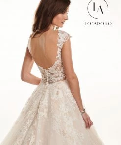 Lo Adoro By Mary's Bridal Wedding Dresses Illusion Cap Sleeve Lace Wedding Dress By Mary's Bridal M728 13 Lo Adoro By Mary's Bridal Wedding Dresses Illusion Cap Sleeve Lace Wedding Dress By Mary's Bridal M728