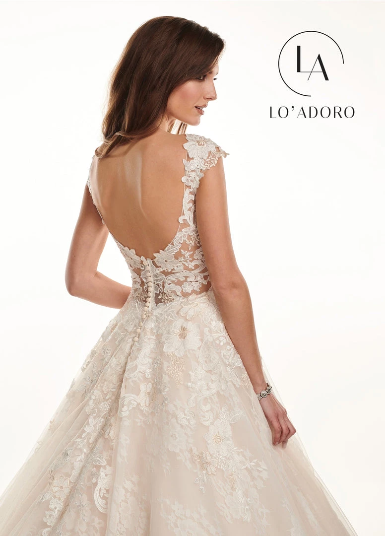 Lo Adoro By Mary's Bridal Wedding Dresses Illusion Cap Sleeve Lace Wedding Dress By Mary's Bridal M728 7 Lo Adoro By Mary's Bridal Wedding Dresses Illusion Cap Sleeve Lace Wedding Dress By Mary's Bridal M728
