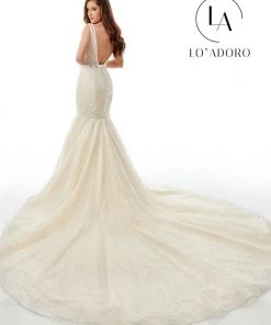 Lo Adoro By Mary's Bridal Illusion Glitter Tulle Mermaid Bridal Gown By Mary's Bridal M770