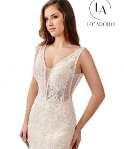 Lo Adoro By Mary's Bridal Illusion Glitter Tulle Mermaid Bridal Gown By Mary's Bridal M770